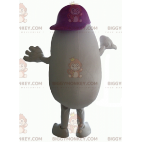 BIGGYMONKEY™ Cute Round Giant White Snowman Mascot Costume -