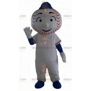 BIGGYMONKEY™ Snemandsmaskotkostume med baseballhoved -