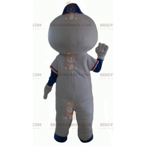 Traje de mascote de boneco de neve BIGGYMONKEY™ com cabeça de