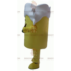 Giant Yellow and White Beer Glass BIGGYMONKEY™ Mascot Costume –