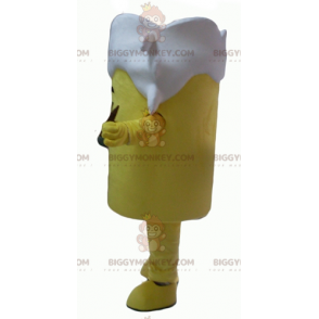 Giant Yellow and White Beer Glass BIGGYMONKEY™ Mascot Costume –