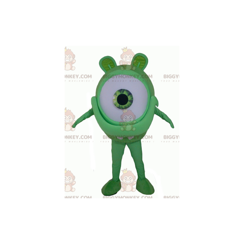 Alien Big Giant Green Eye BIGGYMONKEY™ maskotdräkt -