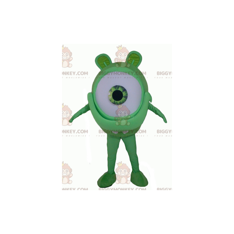 Alien Big Giant Green Eye BIGGYMONKEY™ maskotkostume -