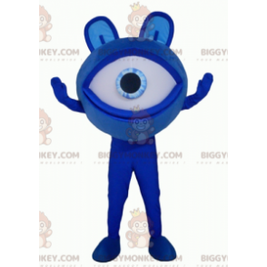 Alien Big Giant Blue Eye BIGGYMONKEY™ mascottekostuum -
