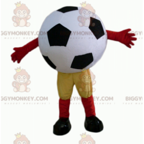 Disfraz de mascota BIGGYMONKEY™ de balón de fútbol gigante