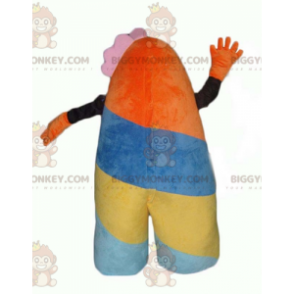 Traje de mascote gigante com letras coloridas A BIGGYMONKEY™ –