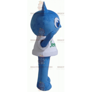 BIGGYMONKEY™ Smiling Blue Waterdrop Snowman Mascot Costume -