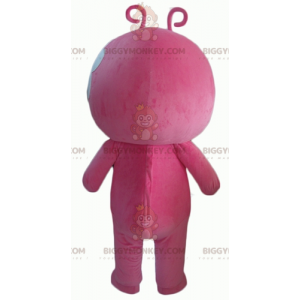 Fantasia de mascote BIGGYMONKEY™ Boneco de neve rosa e branco