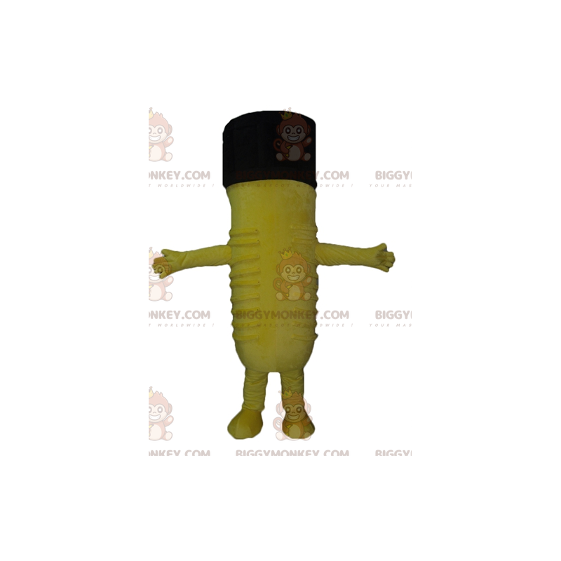Kostým žlutočerného obřího maskota BIGGYMONKEY™ –