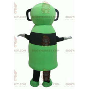 Traje de mascote de boneco de neve verde e preto BIGGYMONKEY™