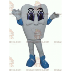 Costume da mascotte BIGGYMONKEY™ con denti bianchi e blu