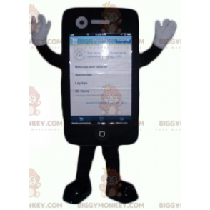 Giant Black Touch Mobile Phone BIGGYMONKEY™ Mascot Costume –