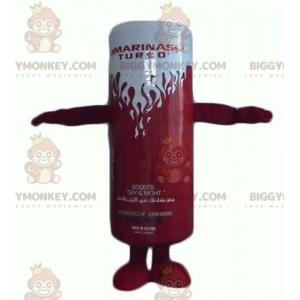 Rote und weiße Dose Energy Drink BIGGYMONKEY™ Maskottchenkostüm