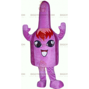 Very Smiling Purple Bell Bag BIGGYMONKEY™ Mascot Costume –