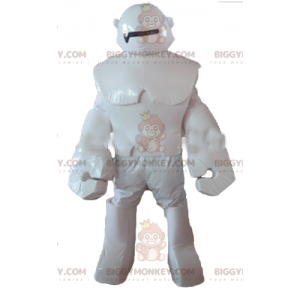 Costume mascotte BIGGYMONKEY™ del robot gigante bianco Gorilla