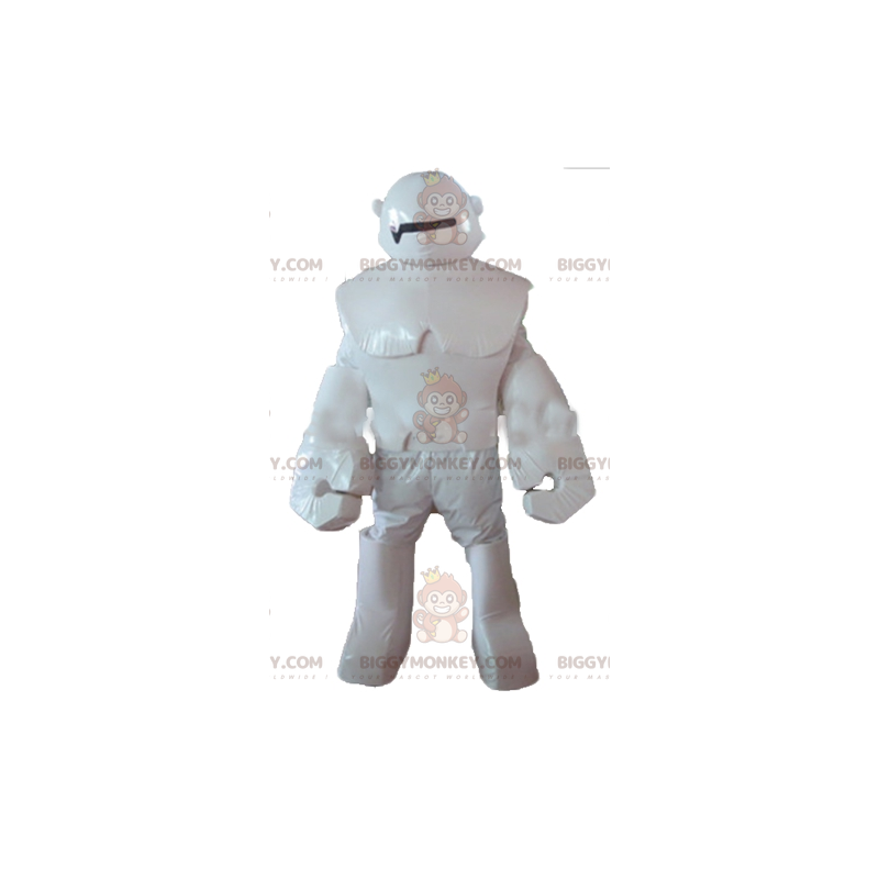 Costume de mascotte BIGGYMONKEY™ de robot de personnage blanc