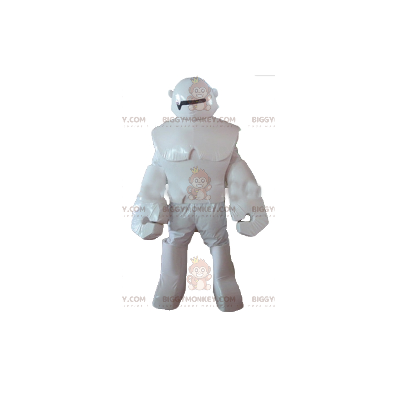Costume mascotte BIGGYMONKEY™ del robot gigante bianco Gorilla