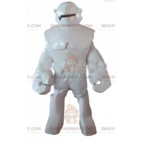 Costume de mascotte BIGGYMONKEY™ de robot de personnage blanc