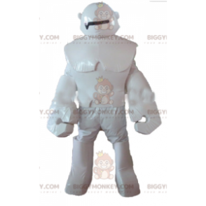 Costume mascotte BIGGYMONKEY™ del robot gigante bianco Gorilla