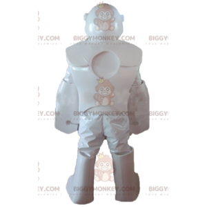 Costume de mascotte BIGGYMONKEY™ de robot de personnage blanc