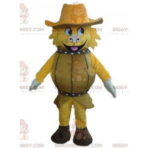 BIGGYMONKEY™ Costume da mascotte cane giallo in botte con