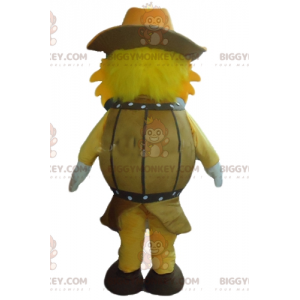 BIGGYMONKEY™ Disfraz de Mascota de Perro Amarillo en Barril con