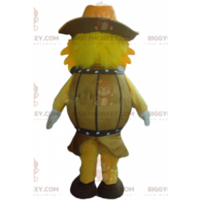BIGGYMONKEY™ Costume da mascotte cane giallo in botte con