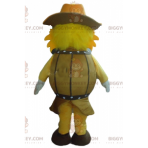 BIGGYMONKEY™ Disfraz de Mascota de Perro Amarillo en Barril con