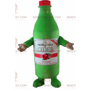 Costume de mascotte BIGGYMONKEY™ de bouteille verte de cidre