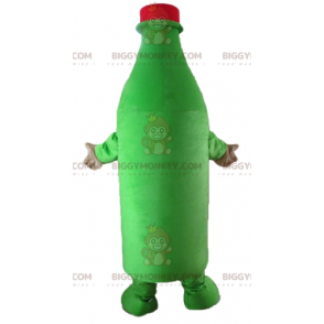 Costume mascotte BIGGYMONKEY™ bottiglia verde sidro gigante -