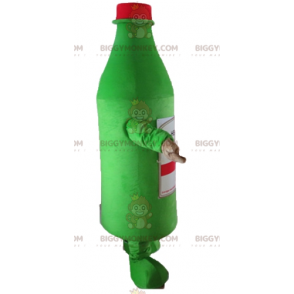 Costume de mascotte BIGGYMONKEY™ de bouteille verte de cidre