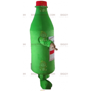 Kostium maskotki BIGGYMONKEY™ w zielonej butelce cydru -