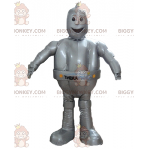 Costume de mascotte BIGGYMONKEY™ de robot gris métallisé géant