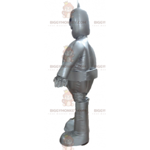 Costume mascotte BIGGYMONKEY™ robot gigante sorridente grigio