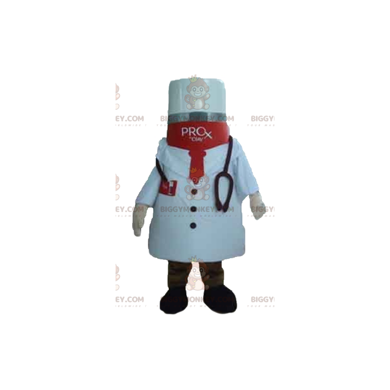 Traje de mascote Medicine BIGGYMONKEY™ com bata de médico –