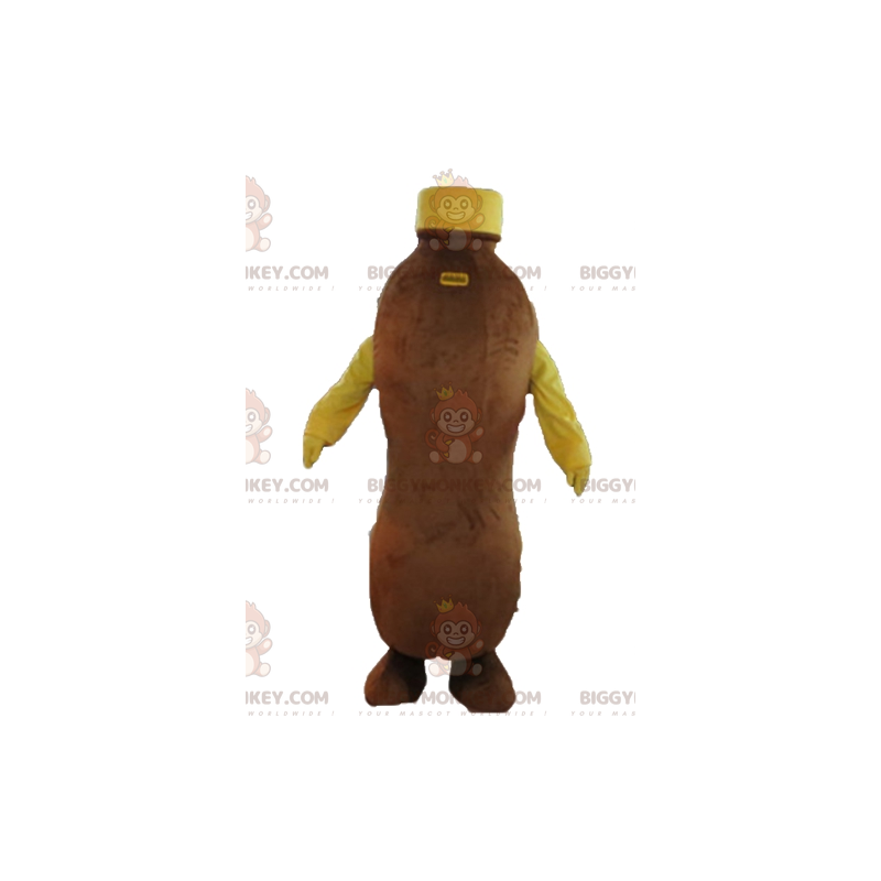 Traje de mascote BIGGYMONKEY™ com garrafa de chocolate marrom e