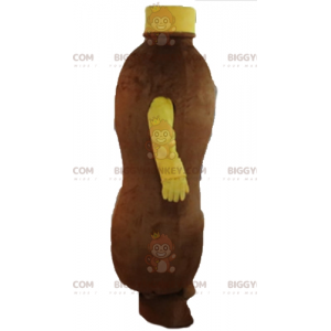 Botella de bebida de chocolate marrón y amarillo Disfraz de