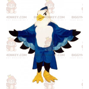 Costume de mascotte BIGGYMONKEY™ d'aigle bleu et blanc -