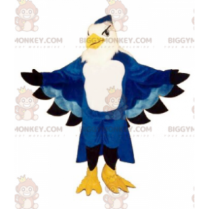 Disfraz de mascota águila azul y blanca BIGGYMONKEY™ -