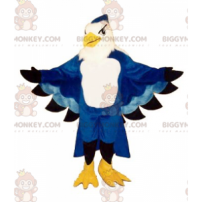 Kostium maskotka niebiesko-biały orzeł BIGGYMONKEY™ -