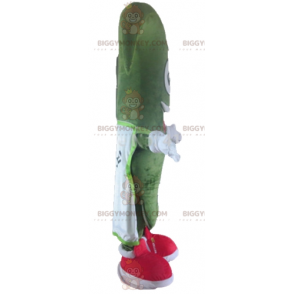 Costume de mascotte BIGGYMONKEY™ de bonhomme vert très souriant