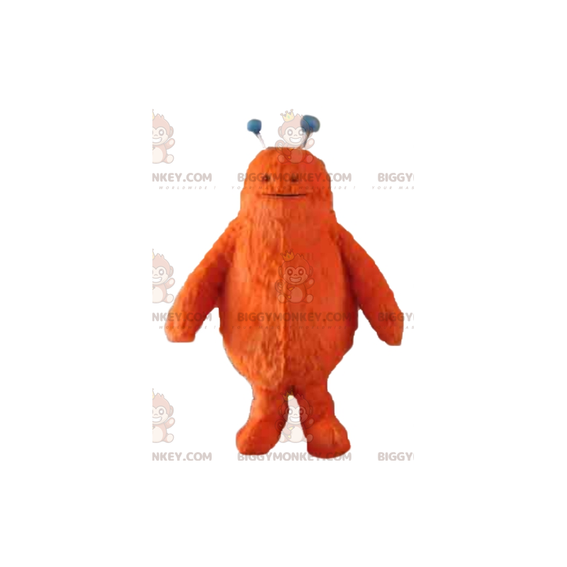 Bonito disfraz de mascota monstruo naranja peludo BIGGYMONKEY™