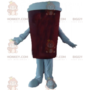 Disfraz de mascota de taza de café roja y blanca BIGGYMONKEY™ -