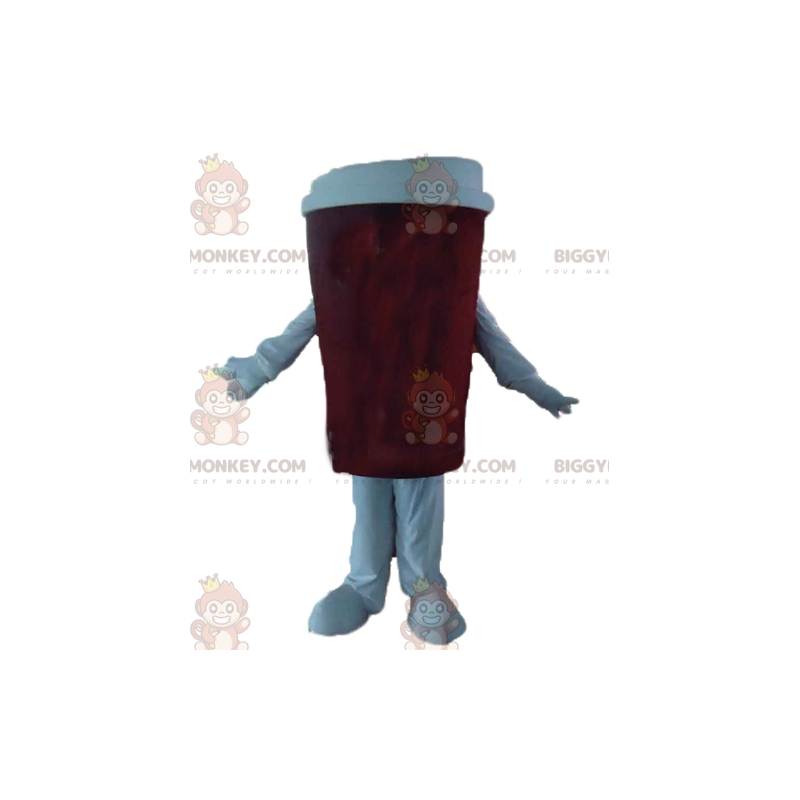 Costume da mascotte BIGGYMONKEY™ tazza di caffè rosso e bianco