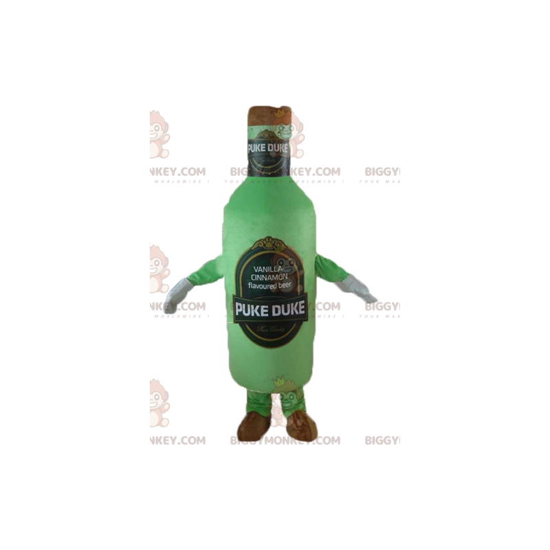 Zelená a hnědá obří pivní láhev BIGGYMONKEY™ kostým maskota –