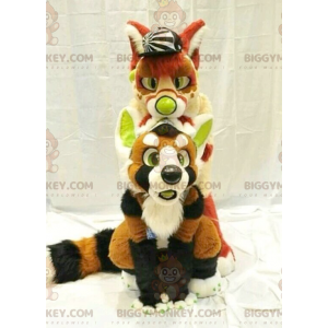 2 BIGGYMONKEY™s dog foxes mascot – Biggymonkey.com