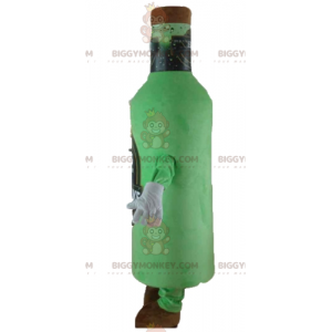 Zelená a hnědá obří pivní láhev BIGGYMONKEY™ kostým maskota –