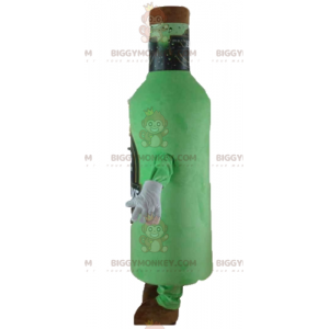 Στολή μασκότ BIGGYMONKEY™ Giant Beer Bottle Green and Brown -