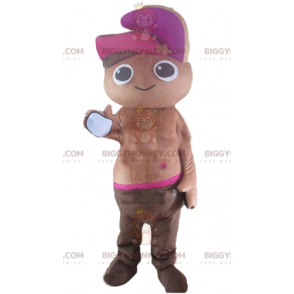 BIGGYMONKEY™ African Boy Sultan Shirtless Mascot Costume –