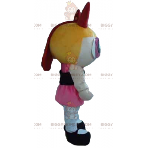 Il costume della mascotte delle Superchicche da ragazza bionda